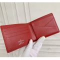 LV Supreme Red PU Leather Wallet For Men, Branded Wallet for boys. 