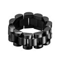 Hophop Style Stainless Steel Dubai Gold Ring Men Watch Link Chain Ring Custom Adjustable Size. 