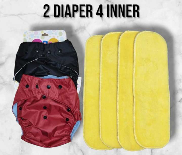 Washable Cloth Diapers for (0 m- 1 yr) + (1yr-3yr) + (3yr - 8yr) with inner
