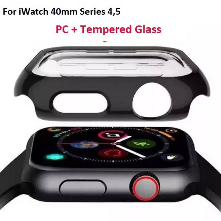 Apple Watch 40mm Series 6 / Series 5 Acrylic Watch Cover Case For Smart Watch 40mm Series 4 5 Band Case PC Tempered Glass Case Full Cover