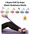 \12304; ShopWithJoy】4 Ropes Pull Rope Elastic Resistance band Exercise Body Home Fiess Sit Up Abdominal Workout Equipment. 