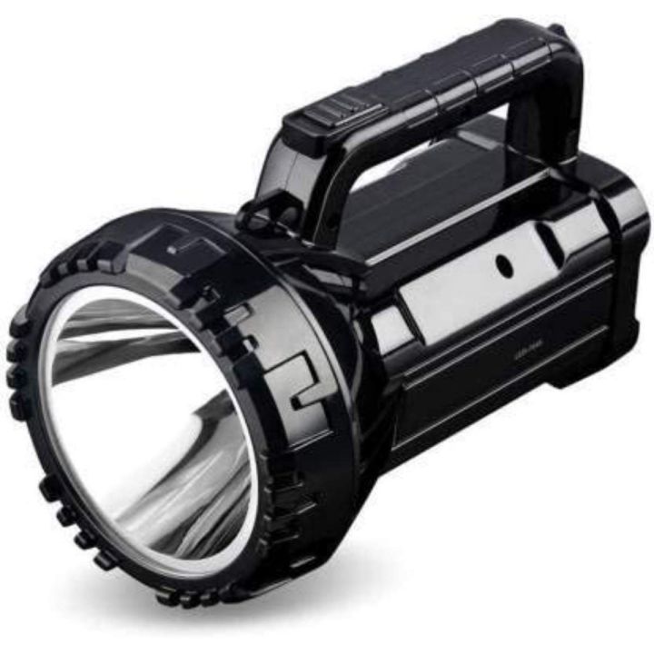 DP-7045B Rechargeablel Bright Led Torch Light Laser Long Range Distance High Power Search Light Kisan Rechargable Emergency Lights Torch (Black)