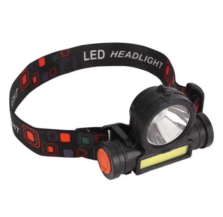 Portable mini High Power LED Headlamp Built-in Battery T6+COB USB Rechargeable Headlight Waterproof Head Torch Head Lamp Super Bright 3 Led Rechargeable Headlamp - Multicolor USB Charging Powerful Flashlight XPE COB LED Flash Light Flashlight