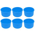 Silicone Mini Cake Molds 4 Inch Round Baking Pan Non-Stick Silicone Baking Mold Bakeware Pan Reusable Blue, Set of 6. 