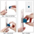 4x Cat6 Ethernet Wall Plate Outlet 1 Port RJ45 Network Female To Female Keystone Wall Coupler Jack Plate White & Blue. 