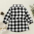 Fashion Infant Baby Kid Girl Summer Autumn Dress Clothes Long Sleeve Plaids Shirt Dress Casual Outfit Clothes For 18M-5Y. 