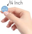 Boy Baby Shower Candy Stickers, Blue Chocolate Drops Labels - 100 Count. 