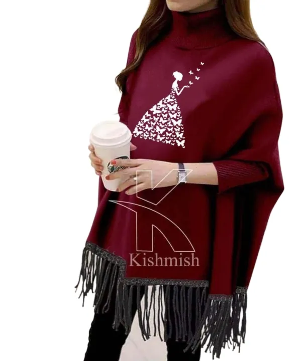 Women's%20Unique%20Butterflies%20Lady%20Printed%20Fleece%20Poncho%20For%20Women%20Printed%20Poncho%20For%20Girls%20-%20Image%202