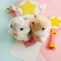 Soft Plush Cartoon Animal White khaki Small Hamster Toy Doll Key Chain. 