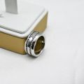Kexin jewelry titanium stainless steel jewellery men's fashion rings Double CZ Stone promise man engagement rings. 