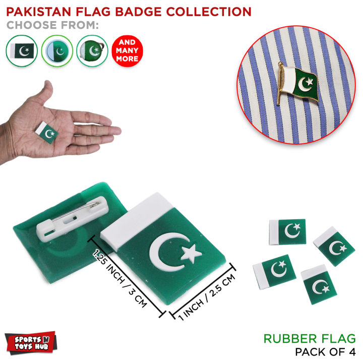 Pakistan Flag Badge Collection With Attachable Pin For Shirt_ Suit T-shirt_ School Uniform_  Office Dress & Kameez Shalwar Happy 14th August Independence Day Celebration Function & Party Wear Pak Parcham Badges 14 Aug Jashan E Azadi Mubarak : YlOPaNKw