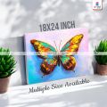 Gift Mall -  Colorful Butterfly Digital Canvas Painting with Frame Wall Art for Home Decor 6x8 / 8x12 inch / 12x18 inch / 18x24 inch. 