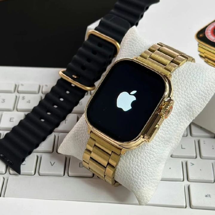 Apple Logo Gold Series Ultra Smart Watch Daraz.pk