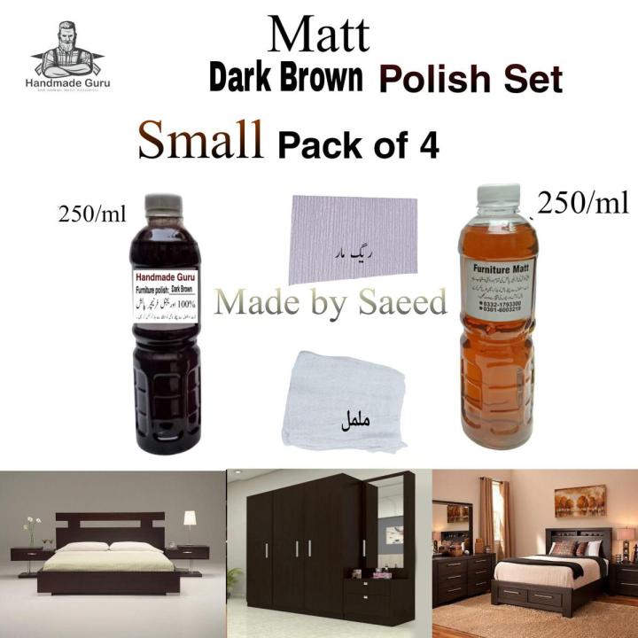 Furniture Polish Dark Brown Matt (Small Pack)