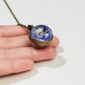 Personality Galaxy Pendant Necklace Eight Planets Luminous Double-Sided Retro Pendant Necklace Earth Glow In The Dark. 