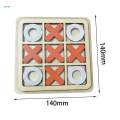 Wooden Board Tic TAC Toe Game Portable Family Children Puzzle Game Hand Crafted Funny Table Game for. 