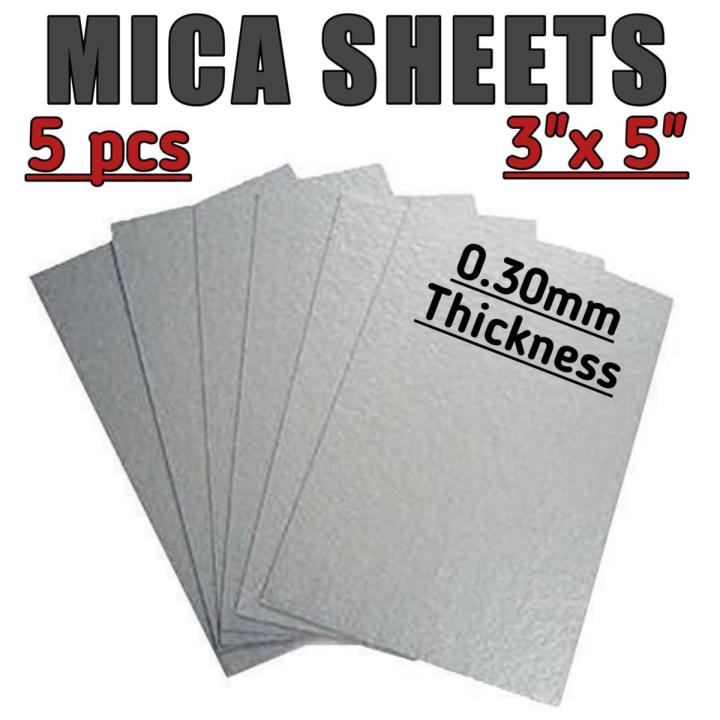 5PCS MICA SHEET for Microwave Oven Mica Plate Sheet Replacement Repairing Accessory SIZE 5"x3", Thickness choose your choice