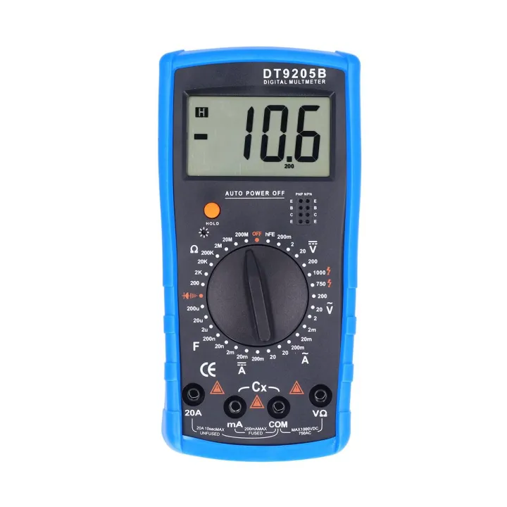 Handheld LCD Digital Multimeter AC/DC Current Voltage Capacitance ...
