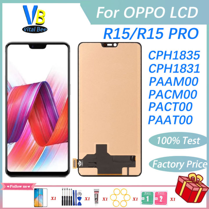 100% Tested For OPPO R15/ R15 PRO LCD Display Touch Screen Digitizer Assembly CPH1835 CPH1831 LCD Replacement