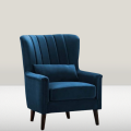 Modern Sofa Chair Khach One Seater Fabric  Blue Velvet Colour {Special Offer available}. 