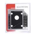 2nd Sata Hard Disk Drive Caddy for 9.5mm 12.7mm CD/DVD Drive Slot Add Second HDD/SSD to Your Laptop. 