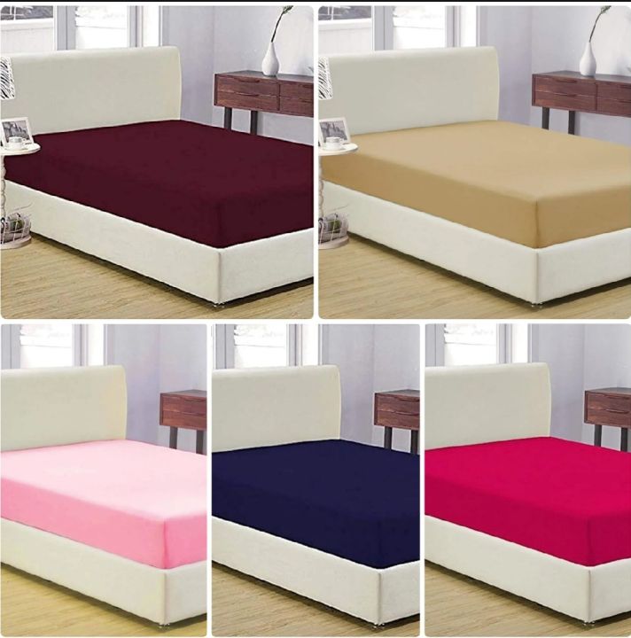 Jersey Fitted Bed Sheet,Unique Color's, Single Bed, Double bed, King Size Stretchable Soft Fitted sheet, Mattress Coveri