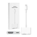 Lightning to Digital AV Adapter for iPhone, iPad, or iPod 1080P Digital Sync Screen Converter AV Adapter Charging Port for iPhone/iPad/iPod HDMI Converter for HD TV/Projector/Monitor Support All iOS. 