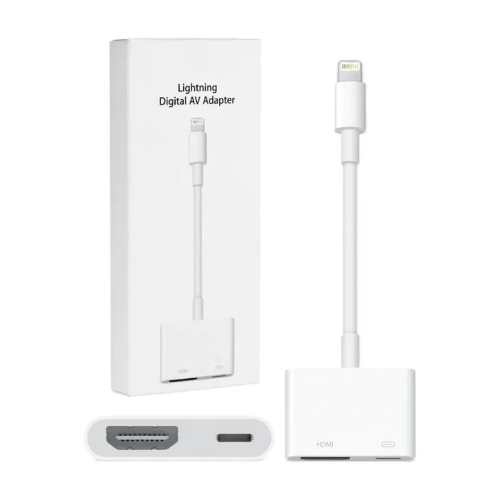 Lightning to Digital AV Adapter for iPhone, iPad, or iPod 1080P Digital  Sync Screen Converter AV Adapter Charging Port for iPhone/iPad/iPod HDMI