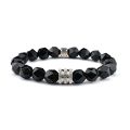 High Quality Tiger Eye Agate 10mm Faceted Stone Bracelet Stainless Steel Lucky Men's Beaded Bracelet. 