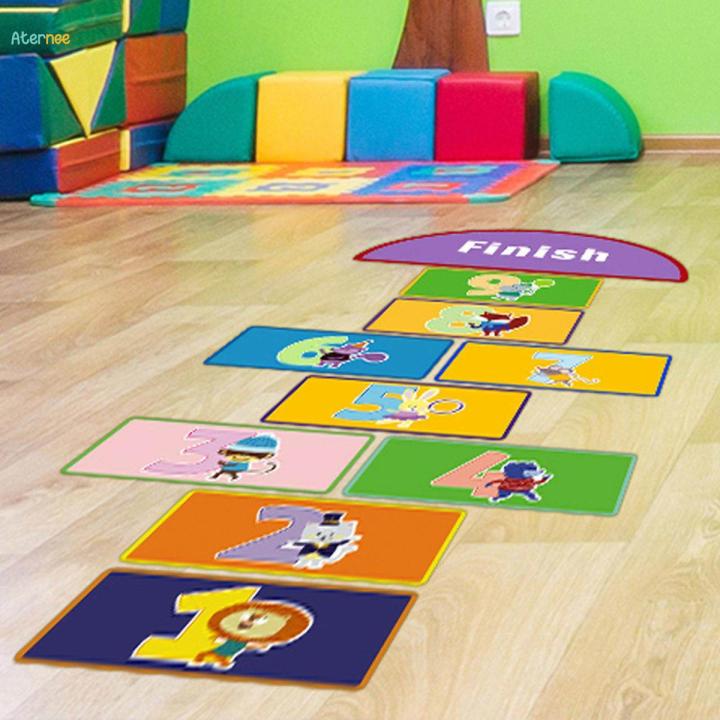 Hopscotch Floor Stickers Lattice Number Game Kindergarten Children Game ...