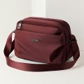 Stylish Solid Color Women’s Shoulder Bag – Large Capacity Multi-Pocket Crossbody with Painted Wide Strap for Daily Use. 