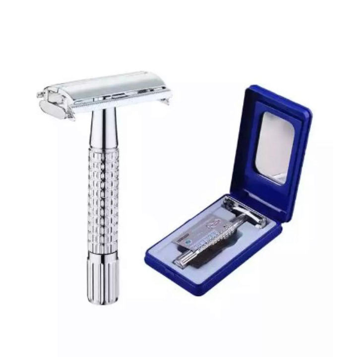 Metal Safety Razor For Men And Women | Desi Ustra | Double Sided Hygiene Flowless Razer | Dual Sided Body Care Shaving Blades | Personal Shaver | Under Arm - Unwanted Hair Remover Shaving