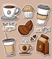 Coffee Sticker - 9 Stickers - Stickers for Laptop - Stickers for Mobile Back Cover 2 Inch X 2 Inch each sticker Size. 