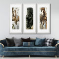 Set of 3 Horses paintings Wall Art Hanging Frames, Collage Frames for Wall Décor – Raqeeq BF114. 