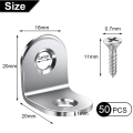 50PCS Heavy Duty Small Brackets Stainless Steel Right Angle Brackets L Brackets Corner Brace. 