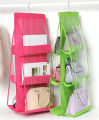 New high quality Multipurpose 6 hanging hand bags pocket organizer for Storage Bag door wall various shoes bag with hook. 