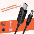 Router Cable WiFi to Powerbank Cable Connector DC 5V to 12V USB Cable Boost Converter Step-up Cord for Wifi Router Modern Fan Speaker. 