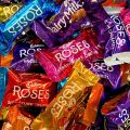 New Exclusive Blue Diamond Almonds Blueberry Salted Shelled Kosher Can 6oz | Cadbury Roses Milk Chocolate Tub 550g (Made in UK). 