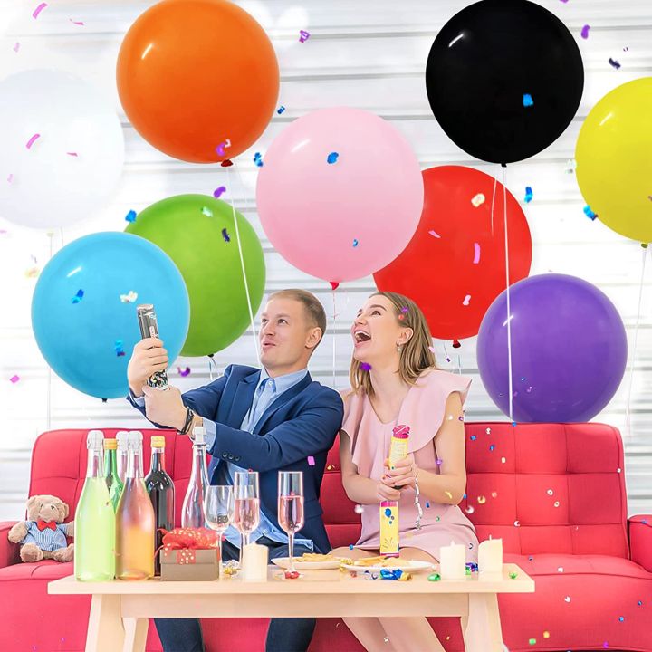 Giant Jumbo Latex Helium Balloons for Birthday Decoration, Engagement, Wedding, Anniversary, Bridal Shower, Baby Shower, 6 Month, Independence Celebration, Graduation, Farewell, Theme, Marriage, Ramadan, Husband, Boy, Girl, Party and Home Decor