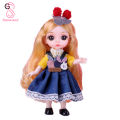 6 inches Doll Toy Exquisite Easy to Care Comfortable Touch 1/8 Big Eyes Doll for Entertainment. 