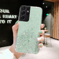 Casinglee For Samsung Galaxy S21 Ultra case Full Stars Moon Glitter Bling Sequins Cases for Samsung S21 Ultra Phone Cover Starry Sky Transparent Soft Back Cover. 