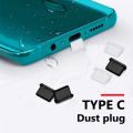 10pcs Charging Port Micro USB Type-c Plug- Protection Jacksets Dustpremoval Tool -Waterproof Soft Silicone Type C USB Dust Plug New. 