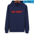 Mr robot printed pullover hoodie for men. 