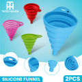 Silicone Foldable Kitchen Funnel, Mini Silicone Funnel, Kitchen Funnel, Collapsible Mini Funnel, Liquid Transfer Oil Hopper Funnel, Mini Kitchen Folding Funnel Specialty Kitchen Utensils By TINTED HEAVEN. 