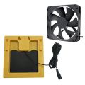 ICQURBT 12V 5W Solar Exhaust Fan Air Extractor 5.6Inch Mini Ventilator Solar Panel ed Fan for Dog Chicken House Greenhouse. 
