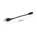 100W USB Type C Female to Square Plug Converter USB-C Fast Charging Cable Laptop Dc Power Adapter Connector for Lenovo Thinkpad. 