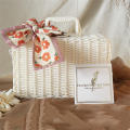 Resin Handheld Rattan Woven Basket Bridesmaid Handcrafted Durable Bamboo Woven Birthday Gift Box Portable Natural Empty Box for Home decor Storage Gift packaging Wedding favors Bridesmaid gifts. 
