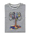 Minichunkies Kids Boys Summer Suit - Melting Gamer Controller Striped T-Shirt & Navy Shorts 2 Piece Set - Breathable Cotton Outfit. 