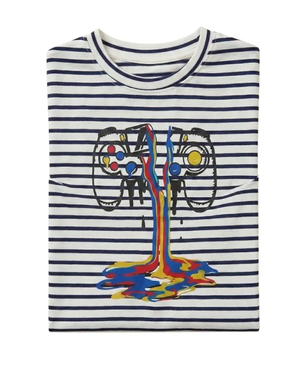 Minichunkies%20Kids%20Boys%20Summer%20Suit%20-%20Melting%20Gamer%20Controller%20Striped%20T-Shirt%20&%20Navy%20Shorts%202%20Piece%20Set%20-%20Breathable%20Cotton%20Outfit%20-%20Image%206