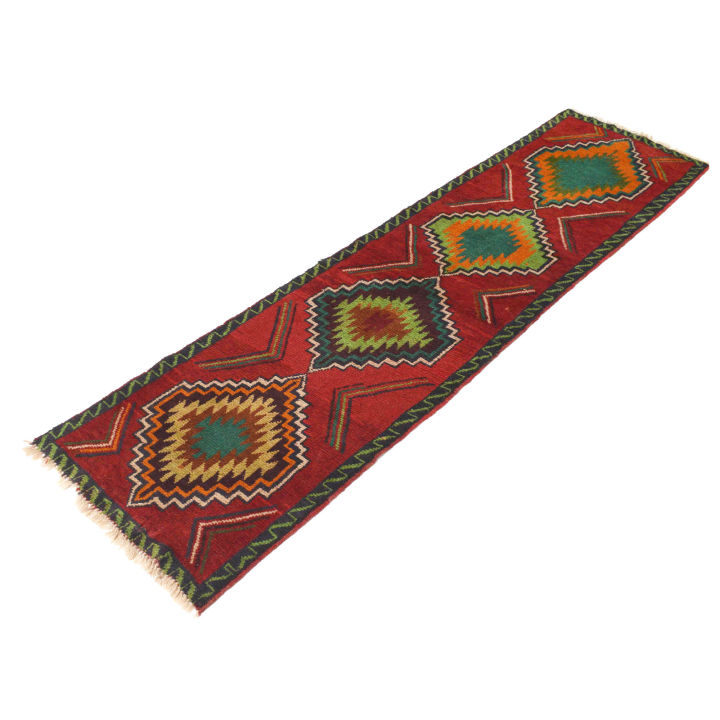Hand%20Made%20Vintage%20Afghan%202'x7'8ft%20Tribal%20Hallway%20Runner%20Qaleen%20Red%20Carpet%20Rug%20239x63cm%20R18273%20-%20Image%205